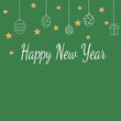 Congratulation New year card with green background