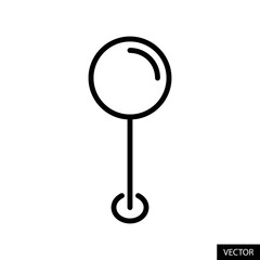 Poster - map point marker, location mark pin radius vector icon in line style design for website, app, ui, is
