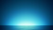© wacomka - 3d render, abstract seascape background with calm water and bright glow, blue simple wallpaper