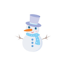 Snowman Vector Illustration, Snowman Decorative