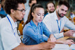 © oneinchpunch - Cinematic image of a conference meeting.