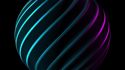 Wall Mural - Innovation background with simple 3d animation. Geometric shape and colorful lights motion texture for future technology business concept. Seamless loop.