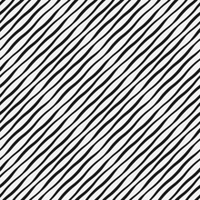 Abstract Black White Pattern With Oblique Wavy Lines.