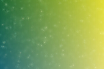 yellow-green and green abstract defocused background, star shape bokeh pattern