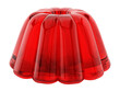 Red jelly on transparent background.