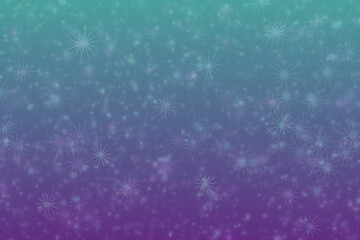 Wall Mural - Absract gradient from purple to water green color and star shaped patterns