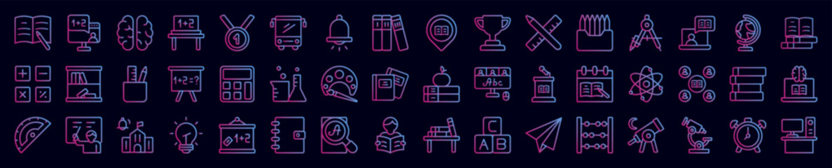 Poster - Back to school nolan icon collections vector design