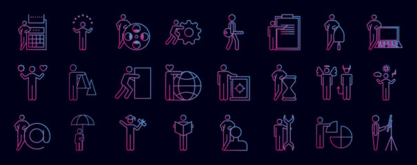 Poster - Conceptual figures nolan icon collections vector design