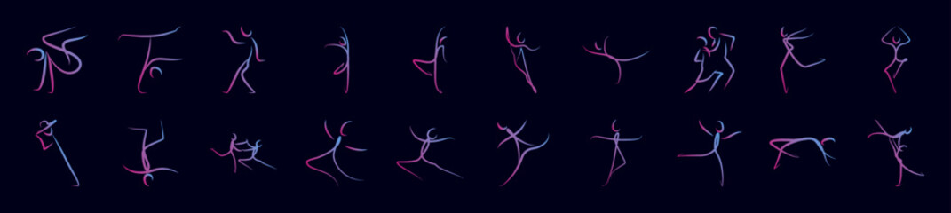 Poster - Dance nolan icon collections vector design