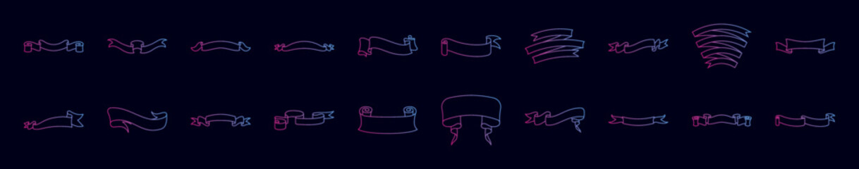Poster - Ribbon nolan icon collections vector design