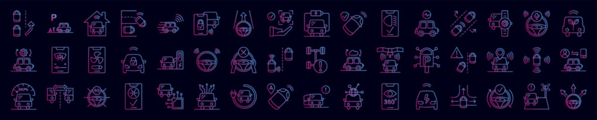 Poster - Smart cars nolan icon collections vector design