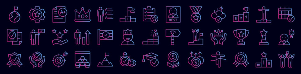 Poster - Success nolan icon collections vector design