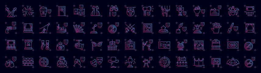 Poster - Theater nolan icon collections vector design