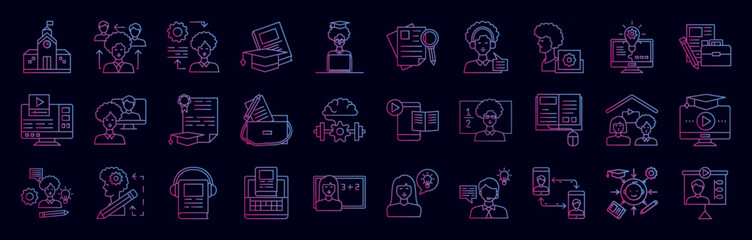 Poster - Learning nolan icon collections vector design