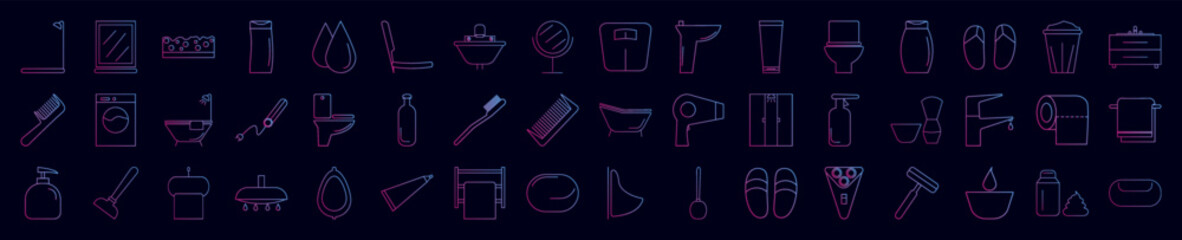 Poster - Bathroomex nolan icon collections vector design