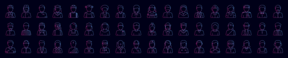 Poster - avatars nolan icon collections vector design