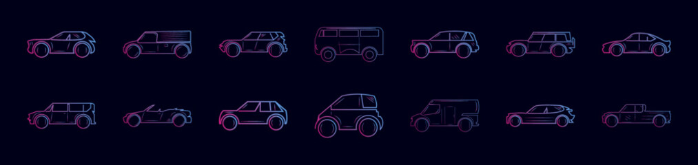 Poster - Cars nolan icon collections vector design