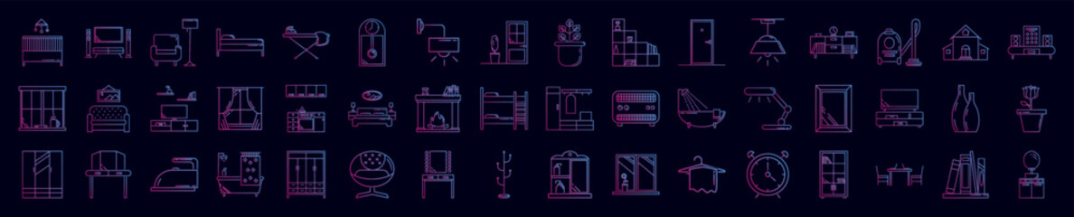 Poster - Household nolan icon collections vector design