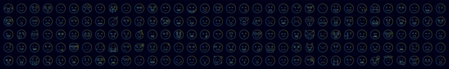 Poster - Emotions nolan icons collection vector illustration design