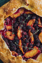 Sticker - blackberry galette with peaches and thyme