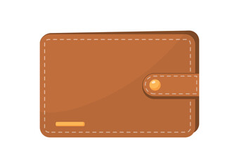 Poster - brown wallet icon. aesthetics and elegance, symbol of financial literacy and economics. sticker for 