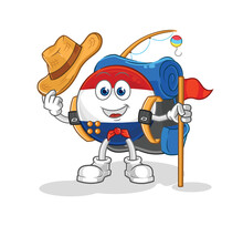 Netherlands Scout Vector. Cartoon Character