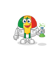 Canvas Print - senegal scientist character. cartoon mascot vector