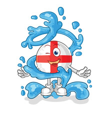 Poster - england fresh with water mascot. cartoon vector