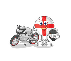 Poster - england racer character. cartoon mascot vector