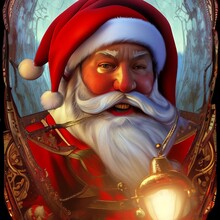Cartoon Of Santa Claus Old Saint Nick On Christmas Illustration