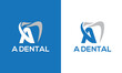 © Tareq Zamil - creative 'A' letter dental care logo and icon design vector.
