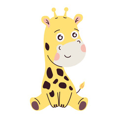 Sticker - cute giraffe animal