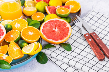 Poster - A pile of citrus fruit slices