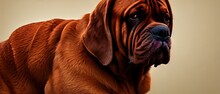 Dogue De Bordeaux Animal. Illustration Artist Rendering