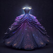 Fantasy Ball Gown Inspired by The Cosmos, AI
