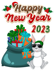 Sticker - Year of the Rabbit Happy New Year Banner