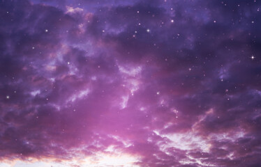Wall Mural - night sky with stars.
