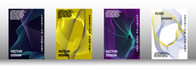 A Set Of Modern Abstract Covers With Abstract Gradient Linear Waves.