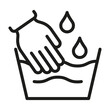 Hand washing line icon. laundering and wash vector illustration