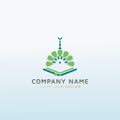 Modern Islamic school vector logo