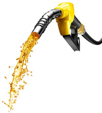 Gasoline Gushing Out From Petrol Pump