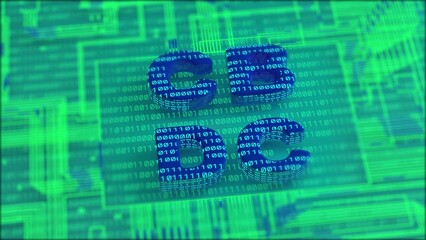 Poster - Central Bank Digital Currency CBDC - Animation on the future background. 4K, UHD