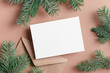 © nikavera - Blank Christmas invitation card mockup