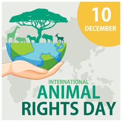 Canvas Print - International Animal Rights Day Banner