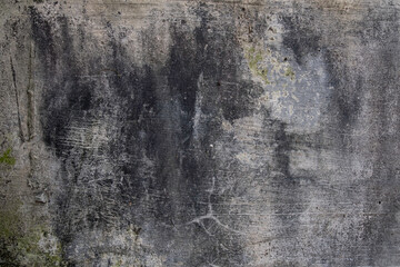 Poster - Concrete wall with cracks and mold grunge texture