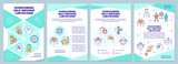 Fototapeta Kwiaty - Overcoming self imposed limitations brochure template. Leaflet design with linear icons. Editable 4 vector layouts for presentation, annual reports. Arial-Black, Myriad Pro-Regular fonts used