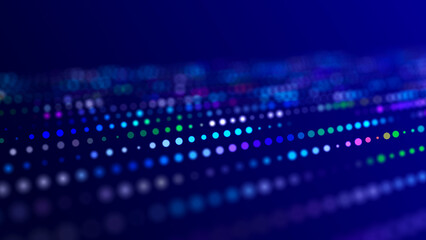 Fototapete - Abstract Digital Background Science Technology Networks Big Data Link 3D rendering.