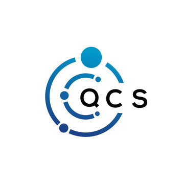 QCS letter technology logo design on white background. QCS creative initials letter IT logo concept. QCS letter design.