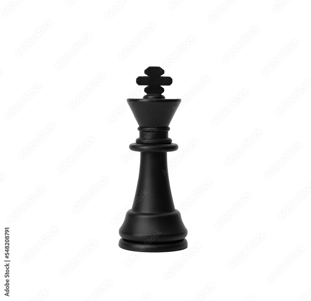 Isolated black king chess piece transparent Stock Photo | Adobe Stock