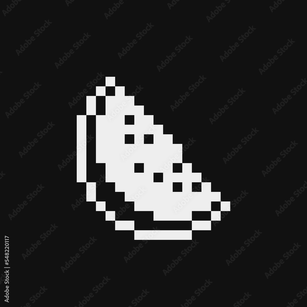 Watermelon Sprite Code Watermelon piece pixel art icon, fruit logo, emoji. Game assets 8-bit ...